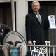 Julian Assange at the embassy in 2016.